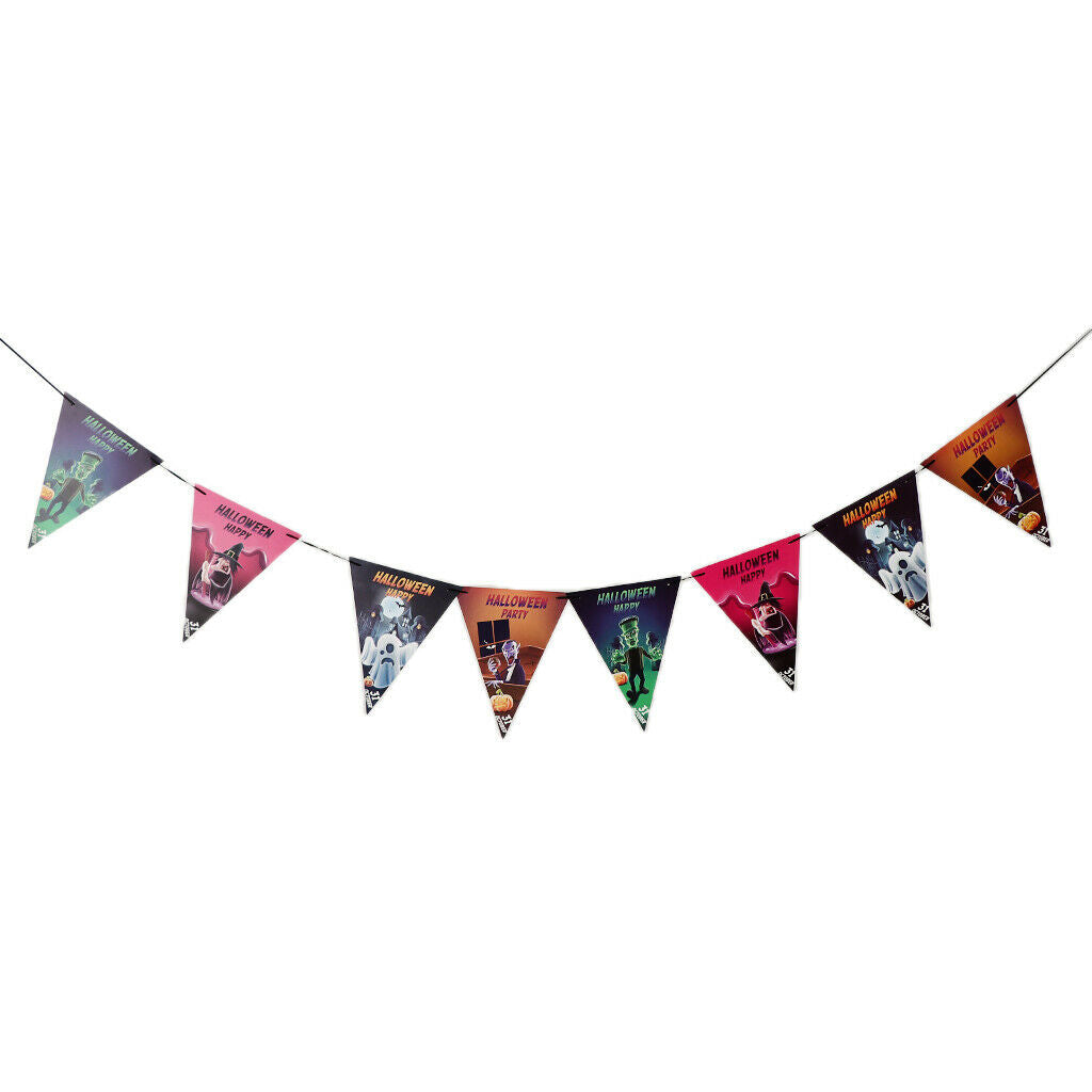 Halloween Party Bunting Banner Pennant Garland Party Hanging Decoration