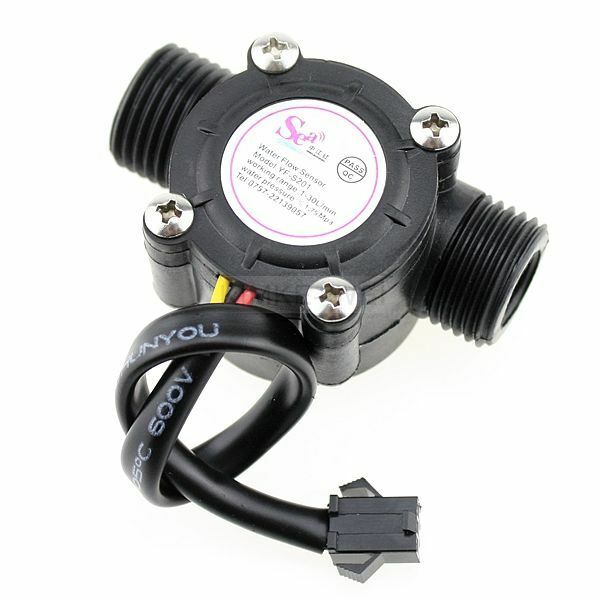 1/2" Water Coffee Flow Hall Sensor Switch Meter Flowmeter Counter 1L-30L/min