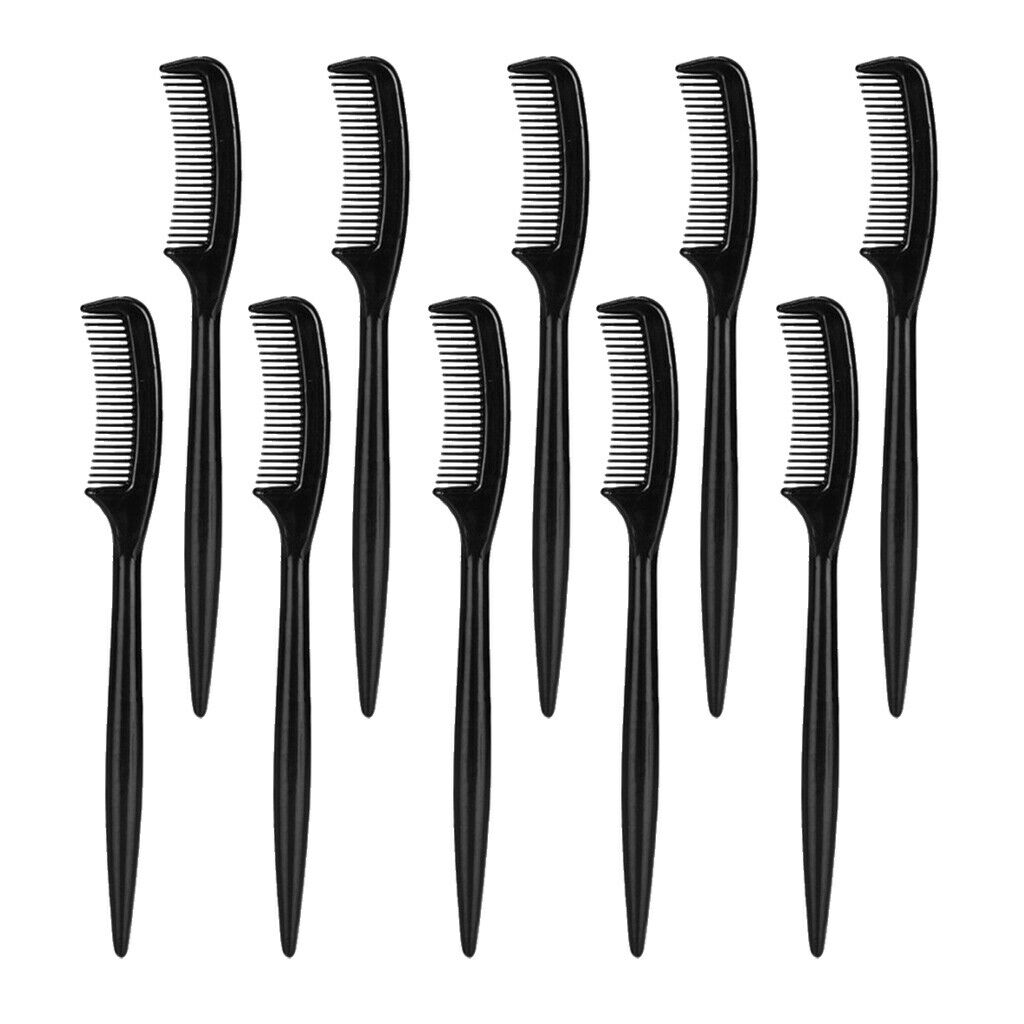 30 Pack Travel Portable Plastic Eyebrow Extension Grooming Combs Tools Black