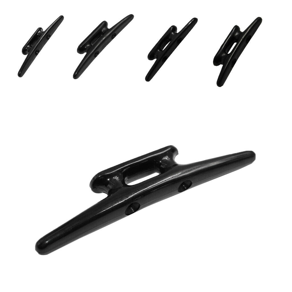8" Black Nylon Closed Base Marine Boat & Dock 8 inch Cleat