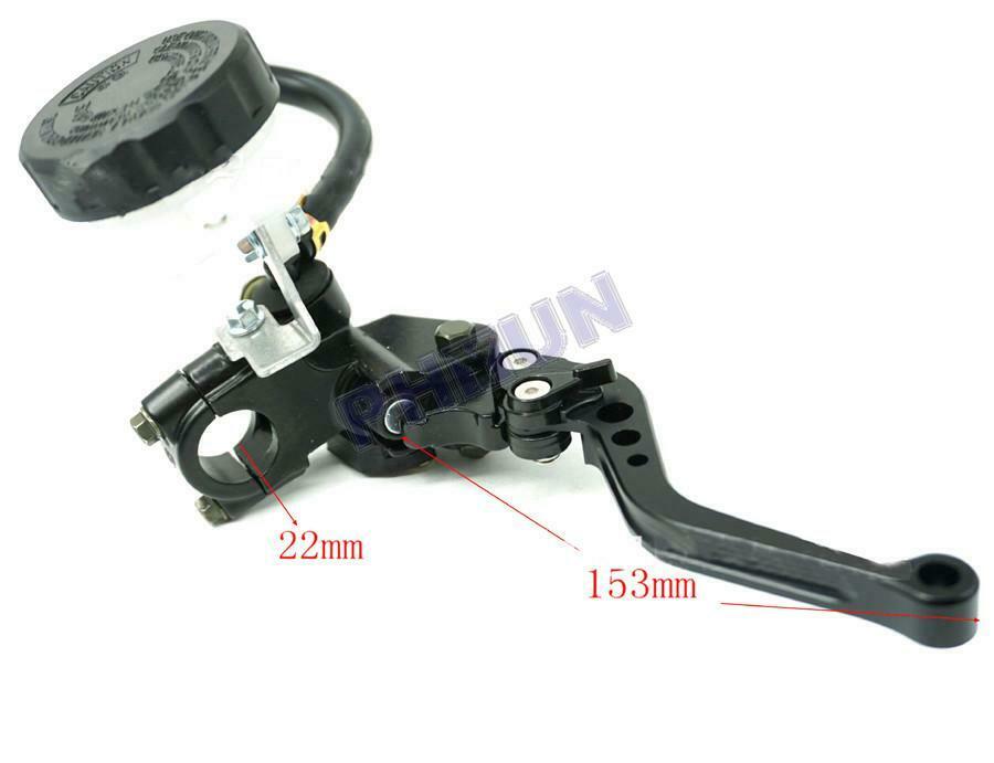 2x 7/8'' 22mm Motorcycle Brake Clutch Master Cylinder Reservoir Levers Universal