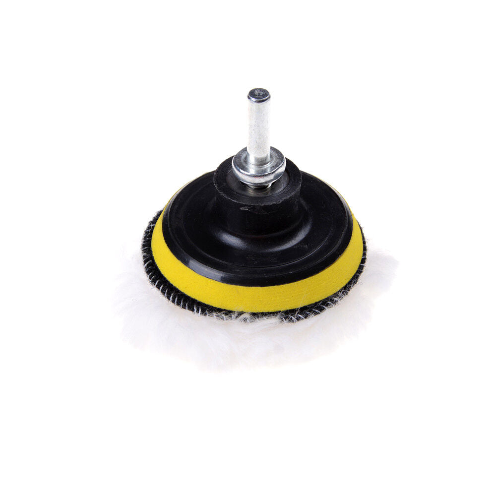 5Pcs 3" Buffing Pad Auto Car Polishing Wheel Kit Buffer + Drill Adapter S GtDFA