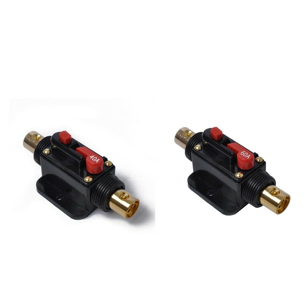 2Pcs Replacement 12V Car Audio Circuit Breaker Protection Fuse Distribution