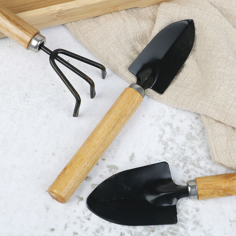 3PCS/Set Mini Garden Shovels Claw Tool with Wooden Handles DIY Garden Han.l8
