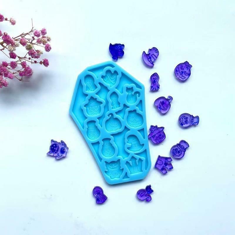 DIY Silicone Mold Halloween Coffin Shape Earrings Pendant Epoxy Jewellery Mould