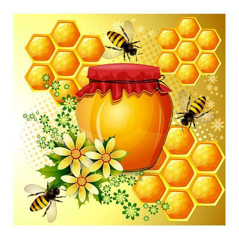 Bee Flower 5D Full Drill Diamond Painting Embroidery Cross Stitch Kits DIY Decor
