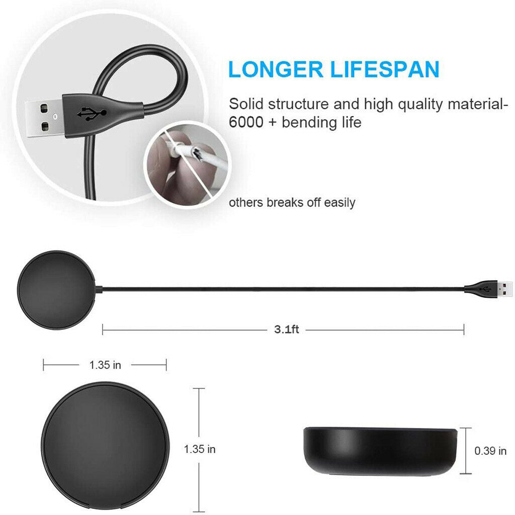 1-Pack USB Wireless Charging Cable Dock for   Galaxy Watch 3 Active 2