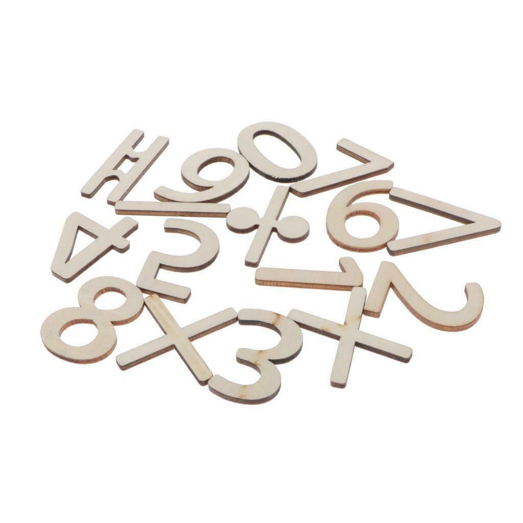 16x Wood Numbers Embellishments Wedding Party Decorations Crafts Gifts