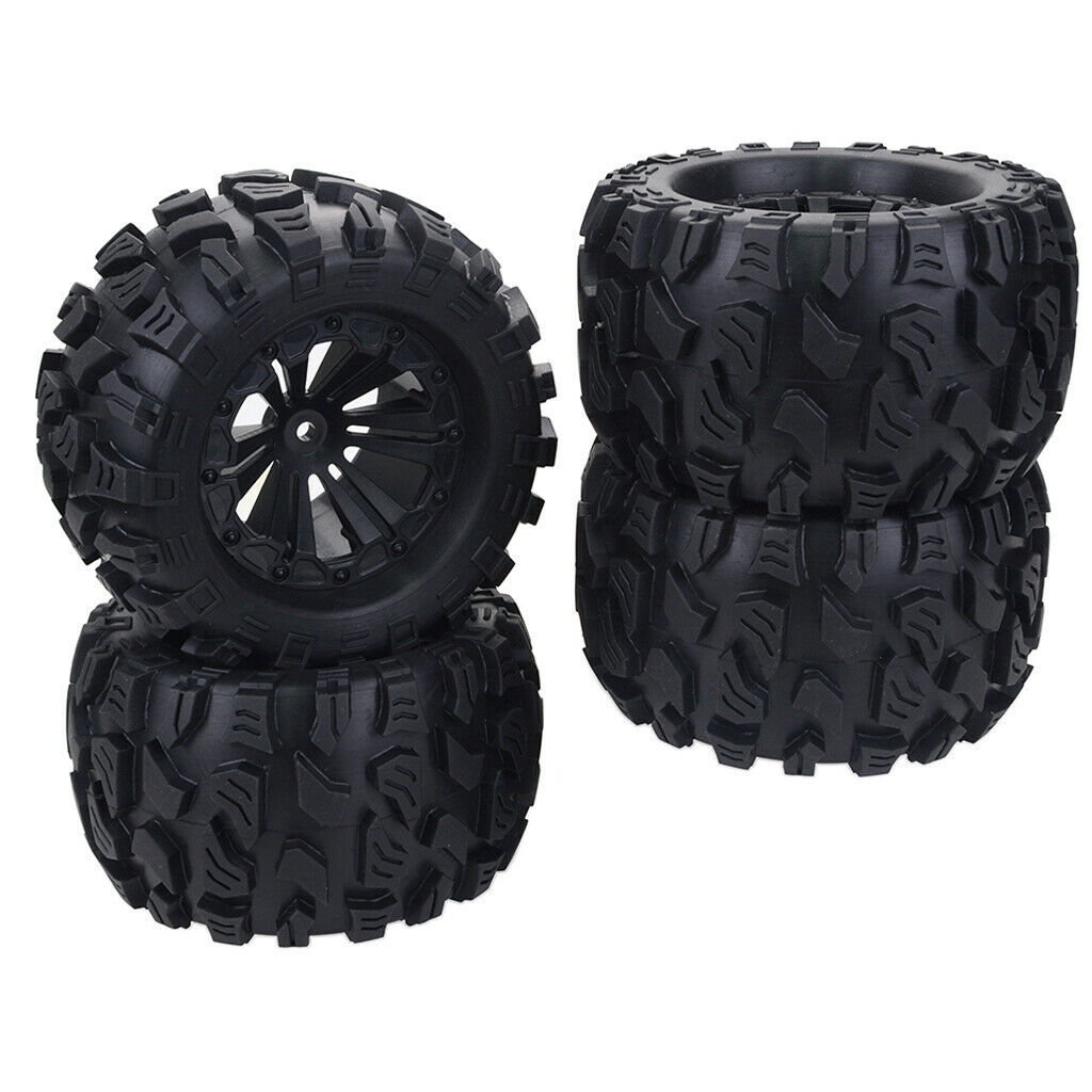 4er 120mm rubber tire spare tire accessories for 1:10 HSP Wltoys RC car black