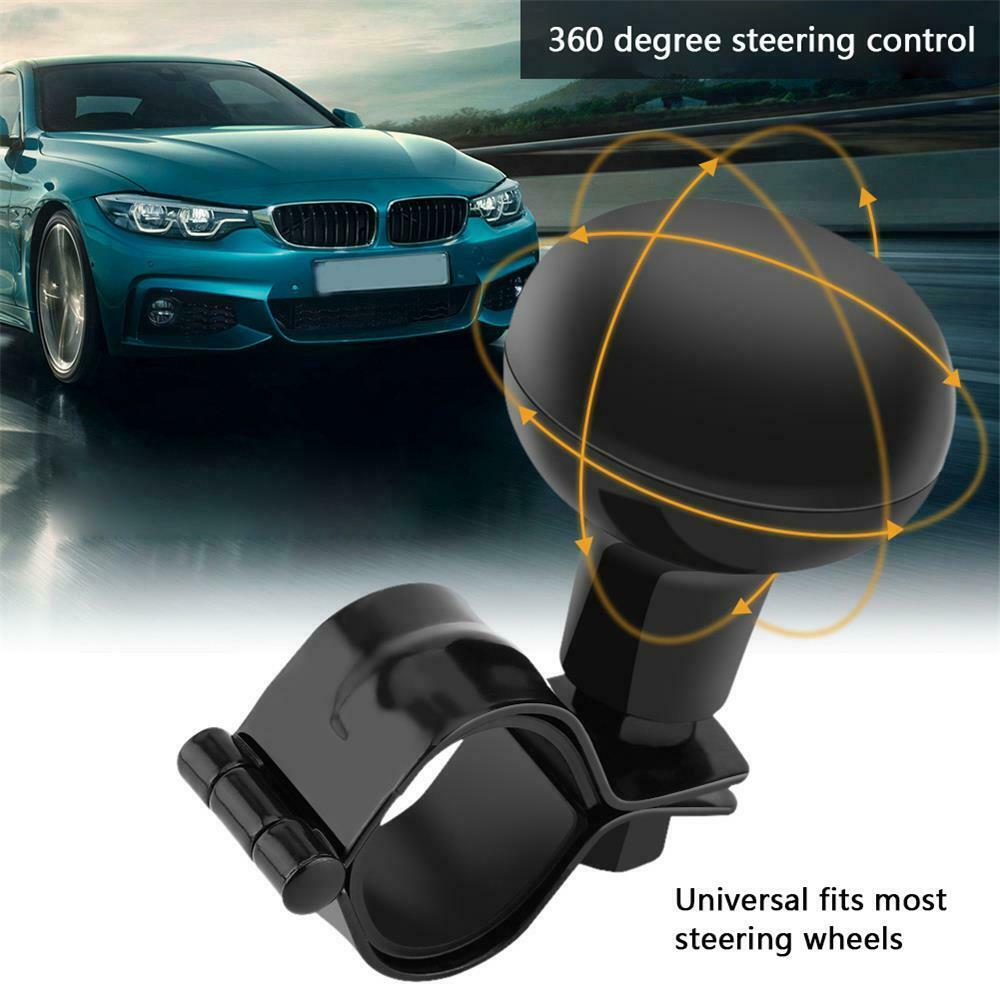 Universal Car Steering Wheel Handle Aid Auto Booster Ball Spinner Knob Black NEW