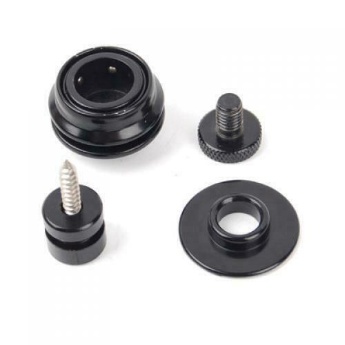 2 Flat Head Chrome Strap Lock Straplock Button Pins for Electric Guitar Bass Blk