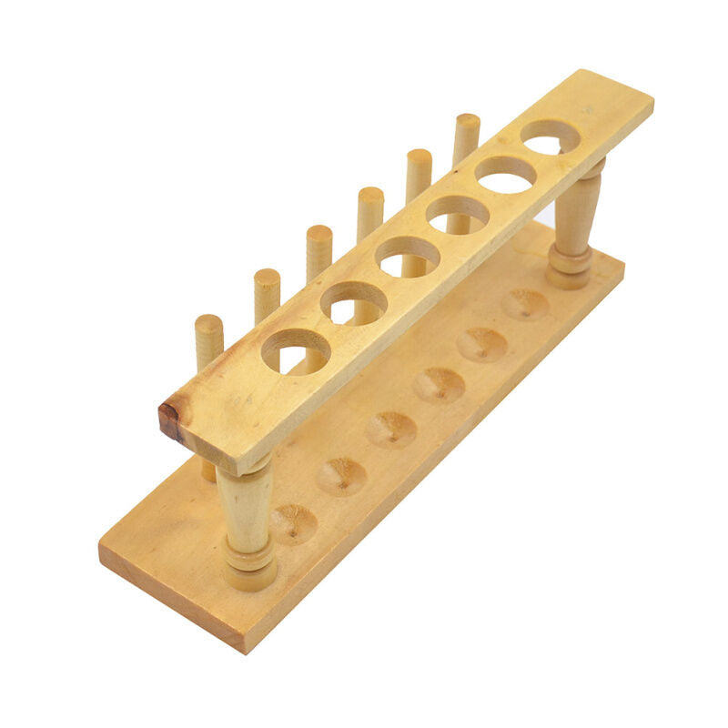 1 Pc Wooden 6 Holes Test Tube Airing Storage Rack for Chemistry Lab Supplies