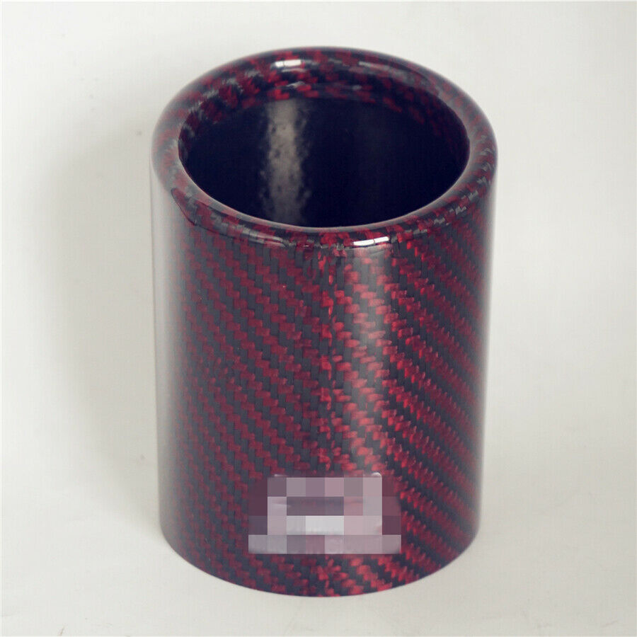 3.5in Car Red Carbon Fiber Exhaust Muffler Tip Stainless Steel Fit for Most Cars