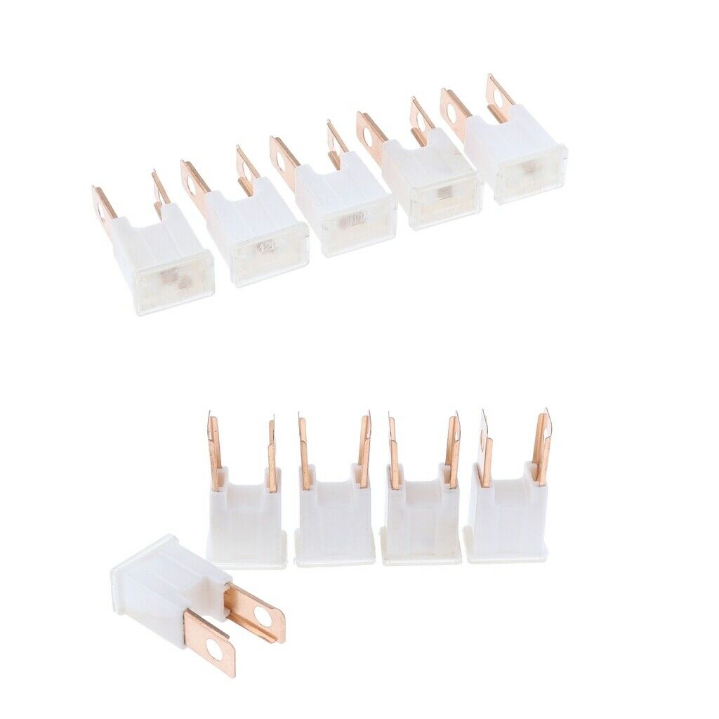 10 Pieces Auto Car FLK-M 32V Male Straight Long Blades PAL Fuses 120A Brown
