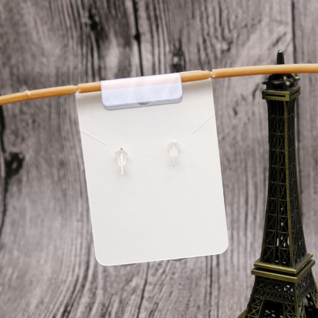 100 Sets Ear Hooks Earring Display Cards 2.5x3cm Self