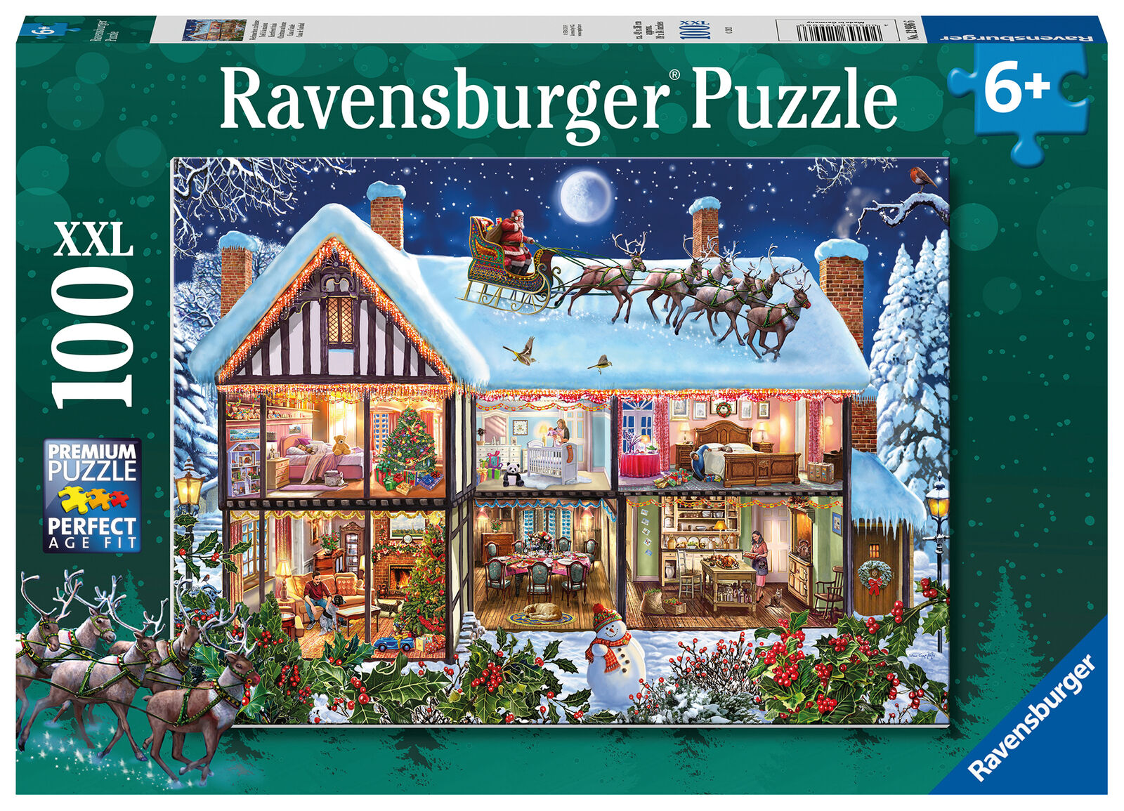 12996 Ravensburger Christmas at Home Jigsaw Puzzle XXL 100 Pieces Age 6 Years+
