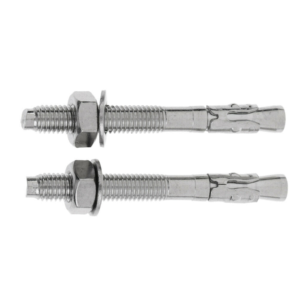 2 Pcs Stainless Steel Setcrew Expansion Bolt Anchor Nut Piton for Climbing