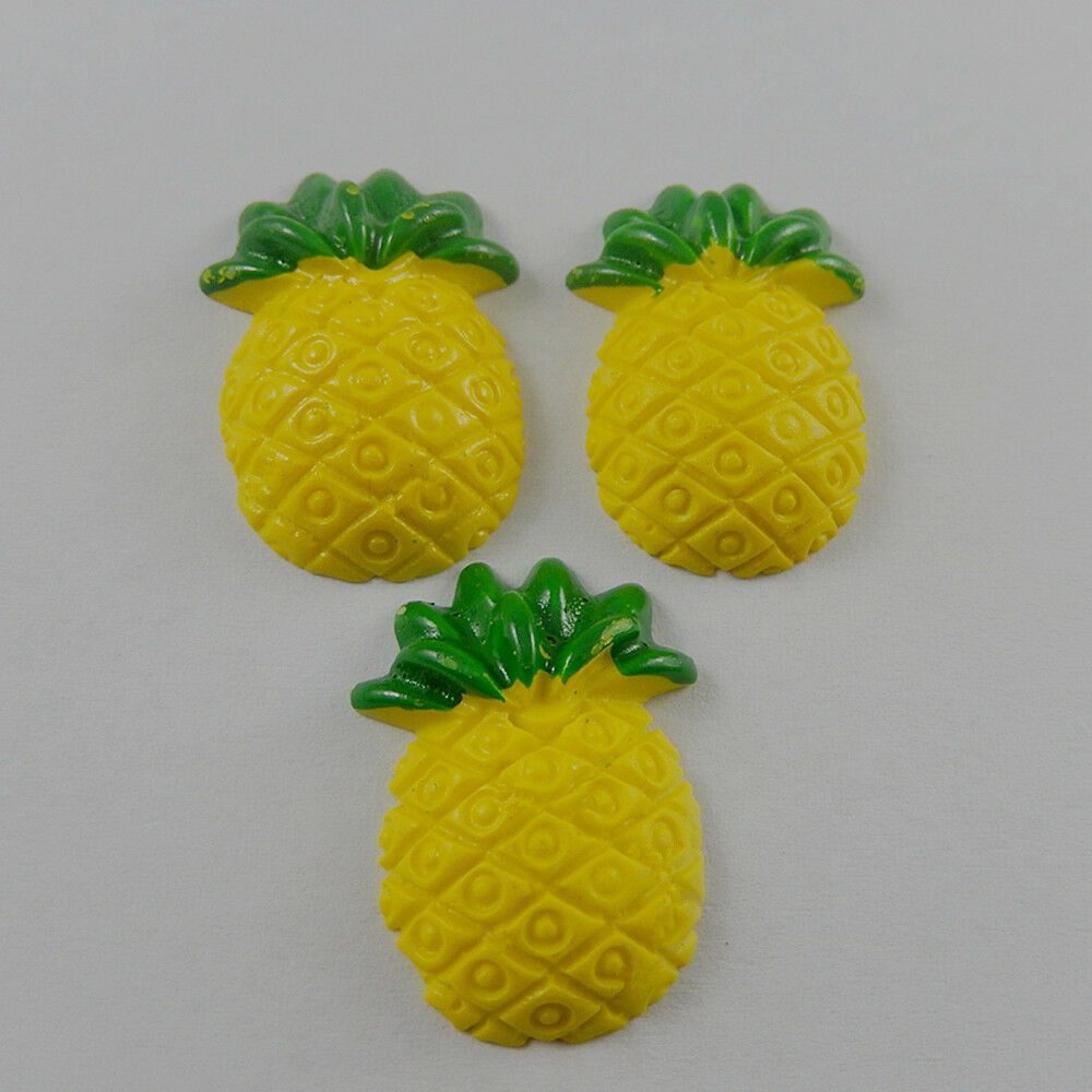 50957 Colorful Plastic Pineapple Pendant Charms Findings Crafts Decoration 16pcs