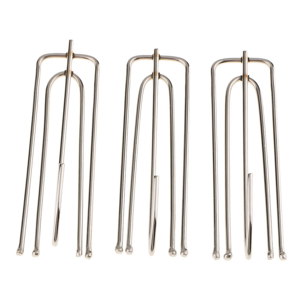 30Pieces Curtain Pleater Tape Hooks Stainless Curtain Pleat Hook, Pinch Pleat