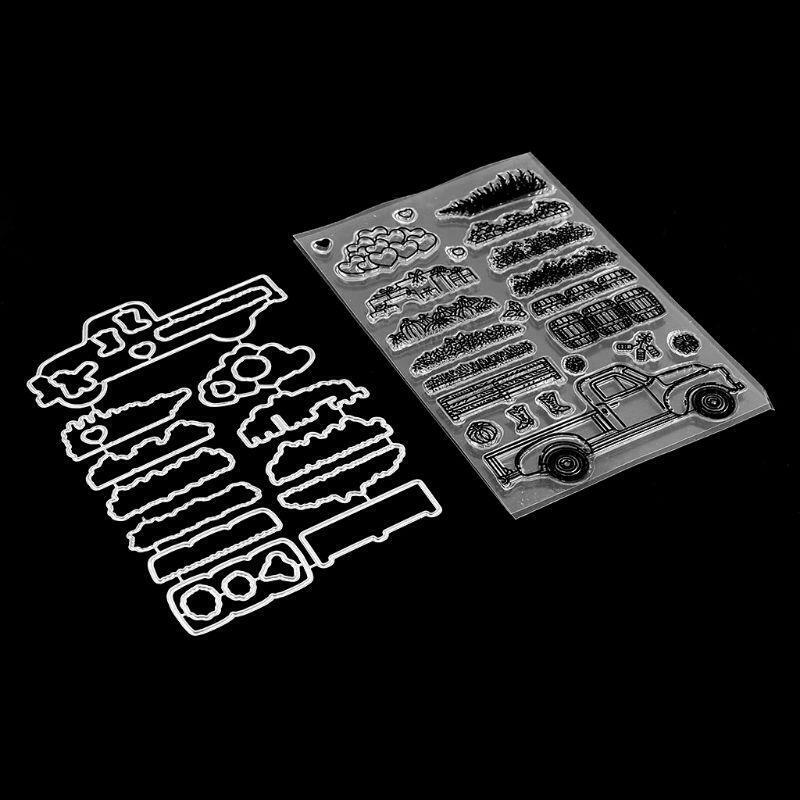 Farm Harvest Goods Metal Cutting Dies And Clear Stamp Set For DIY Scrapbooking