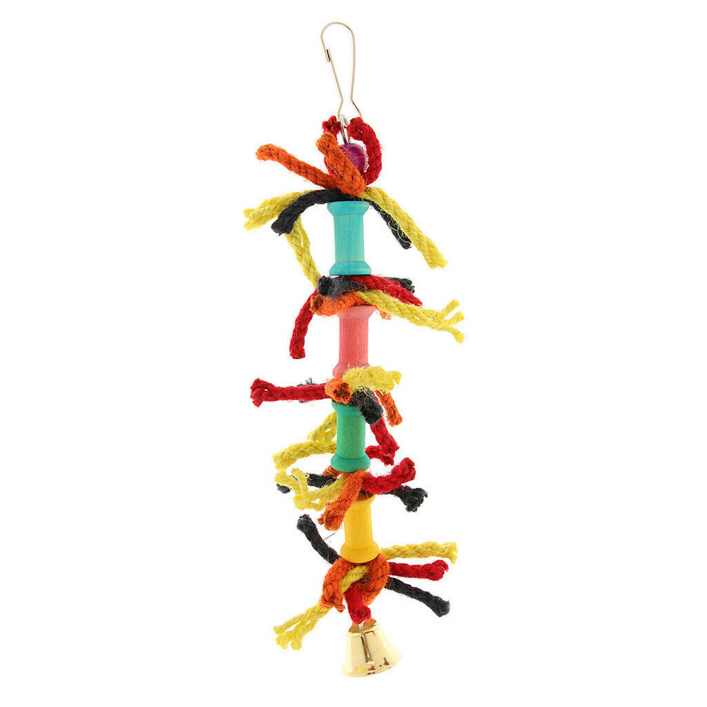 Multicolored Cotton Blocks Tearing Toys for Birds Suitable for African Grey
