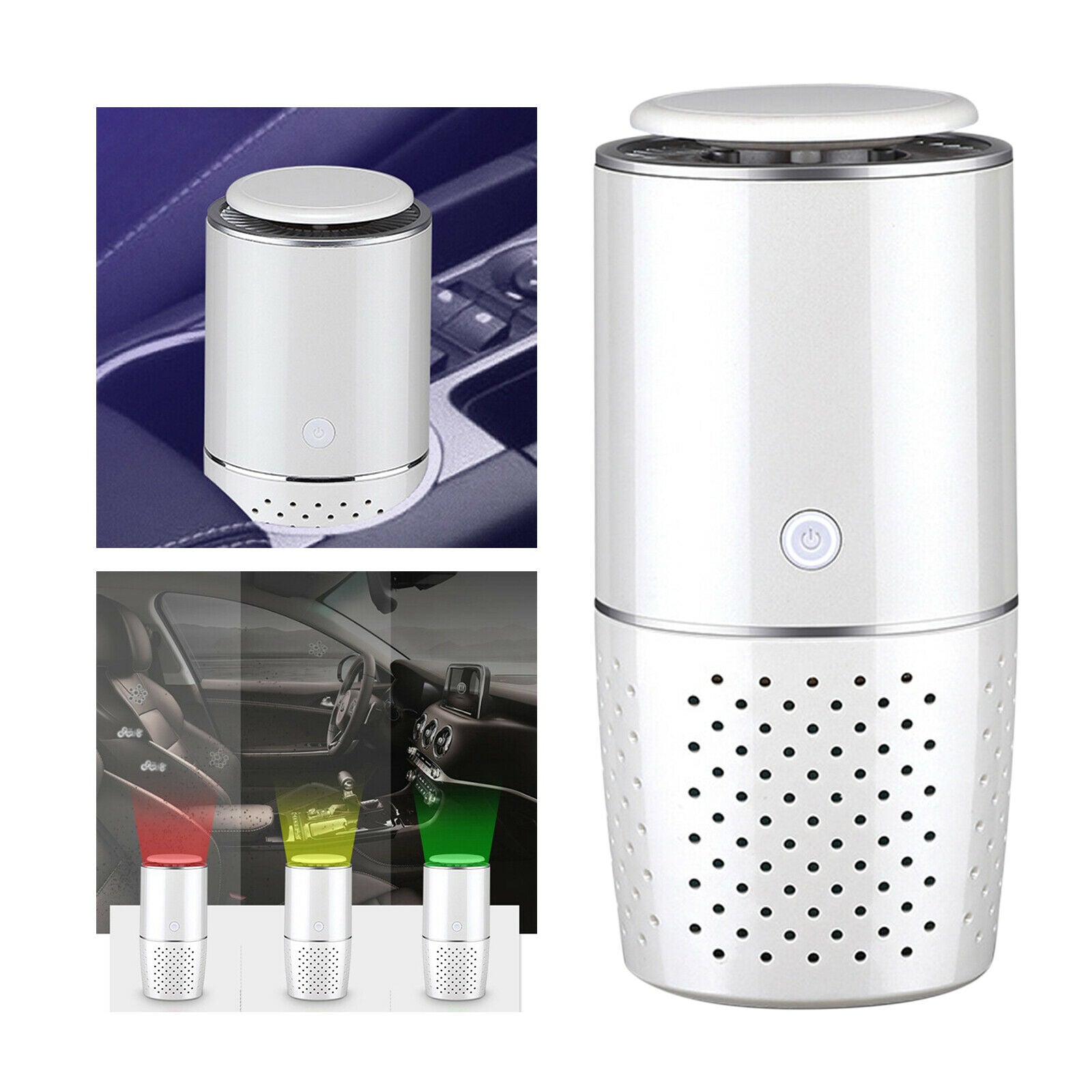 Portable Mini Air Purifier for Car Home Office Air Cleaner for Pollen Smoke