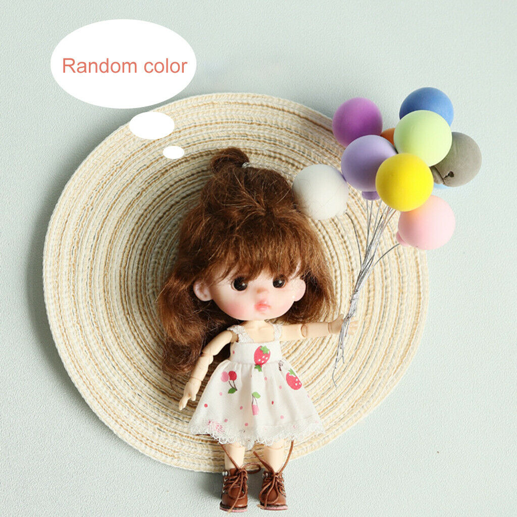 10pcs 1/12 Scale Mini Colorful Balloons Bedroom Fairy Garden Landscape Decor