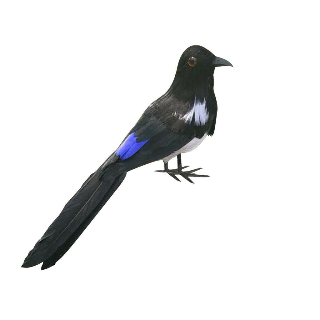 Lifelike Artificial Birds Realistic Magpie ORNAMENT for Home Tree Decor