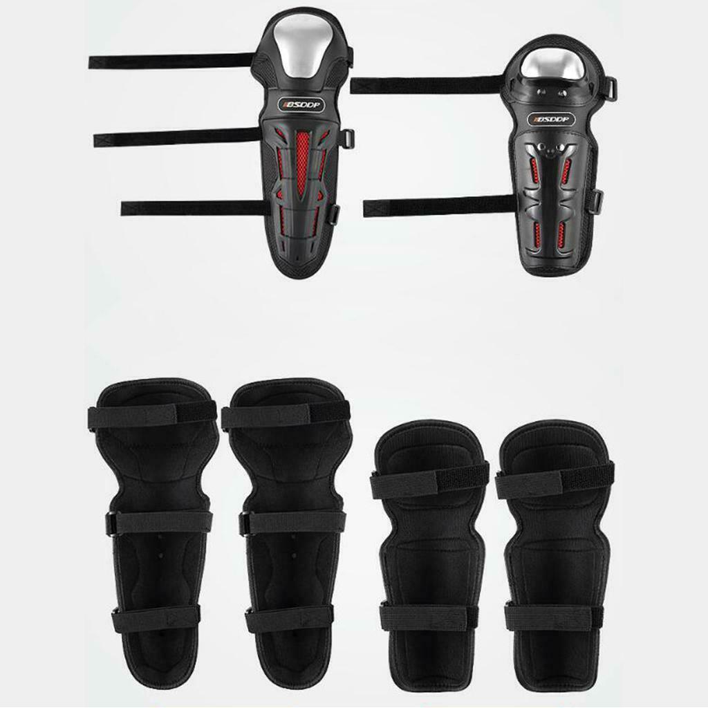 4Pieces Adults EVA Motorcycle ATV Motocross Elbow Knee Pads Shin Guards