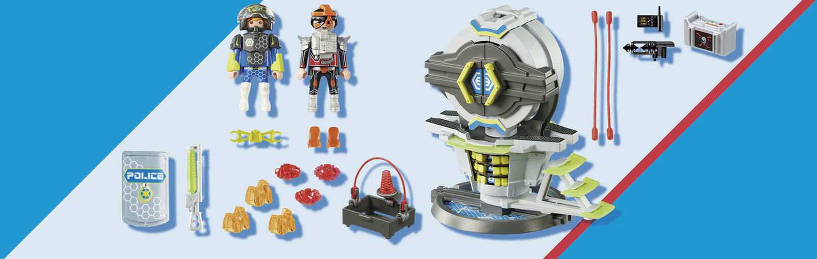 70022 Playmobil Galaxy Police Safe with Code Playset with Figures inc 55pc 5yr+