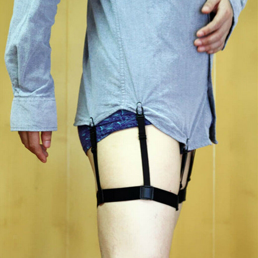 Pair of Elastic Straight Shirt Keeper Stays Men's Sock Garters