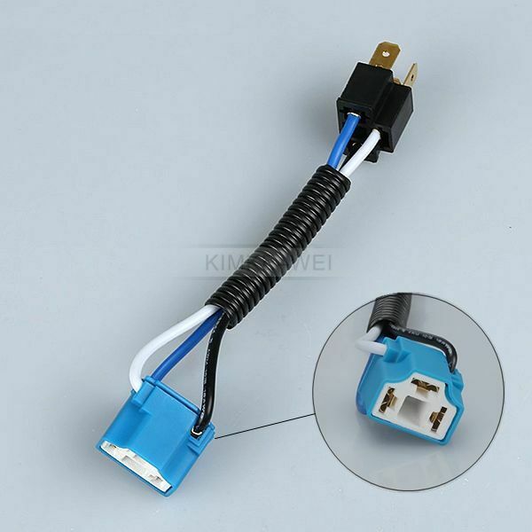 H4 Ceramic Wire Wiring Headlight Harness Socket Connector Adaptor Plug