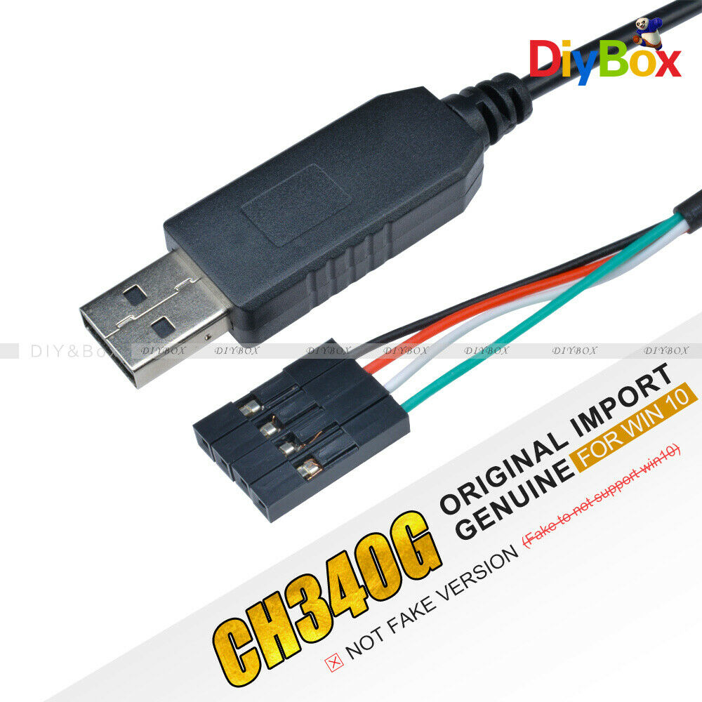 5V CH340G to TTL RS232 Serial USB Cable with WIN10 for Arduino AVR MCU ARM