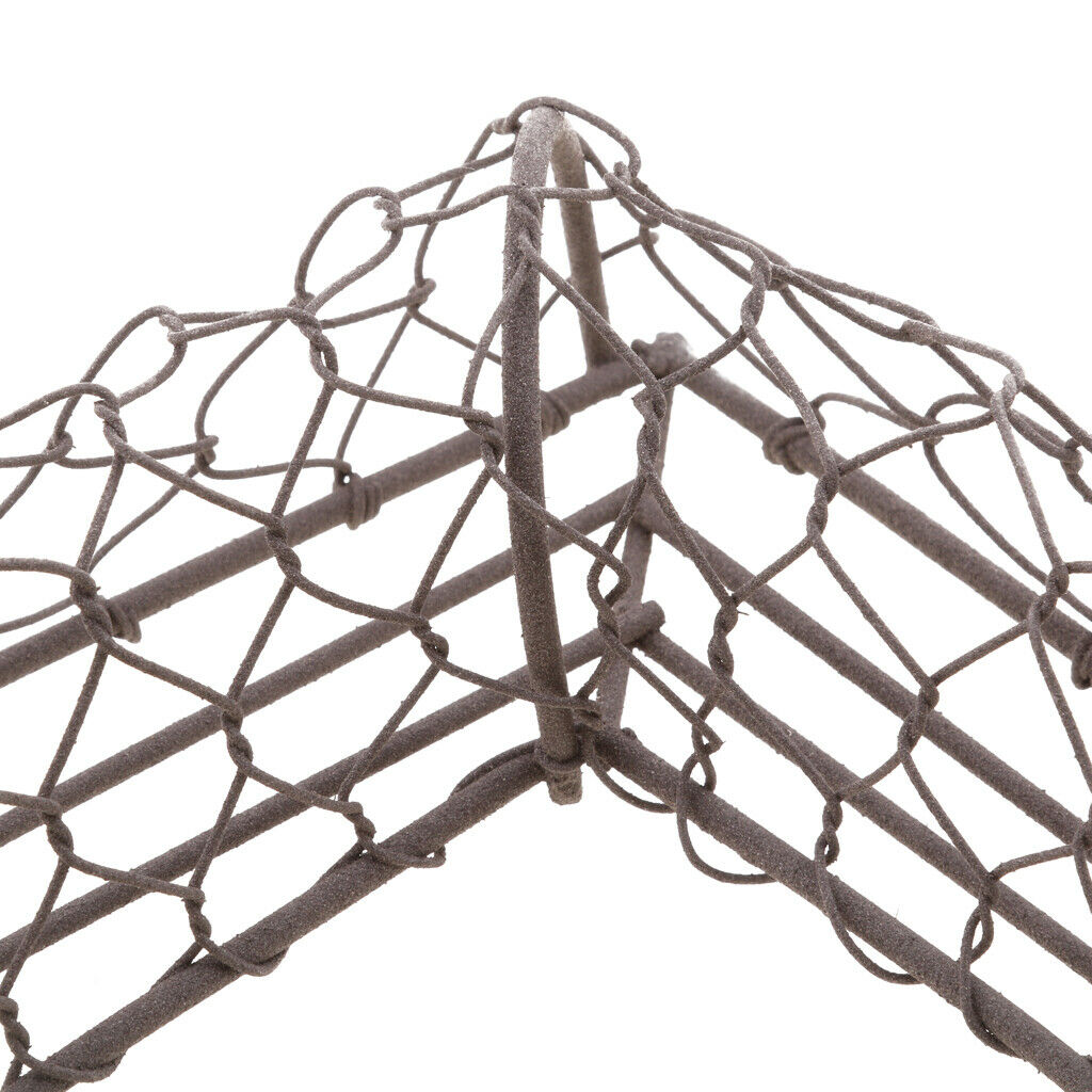 14cm Rustic Iron Wire Heart Shape Succulent Pot Iron Hanging Planter Plant,