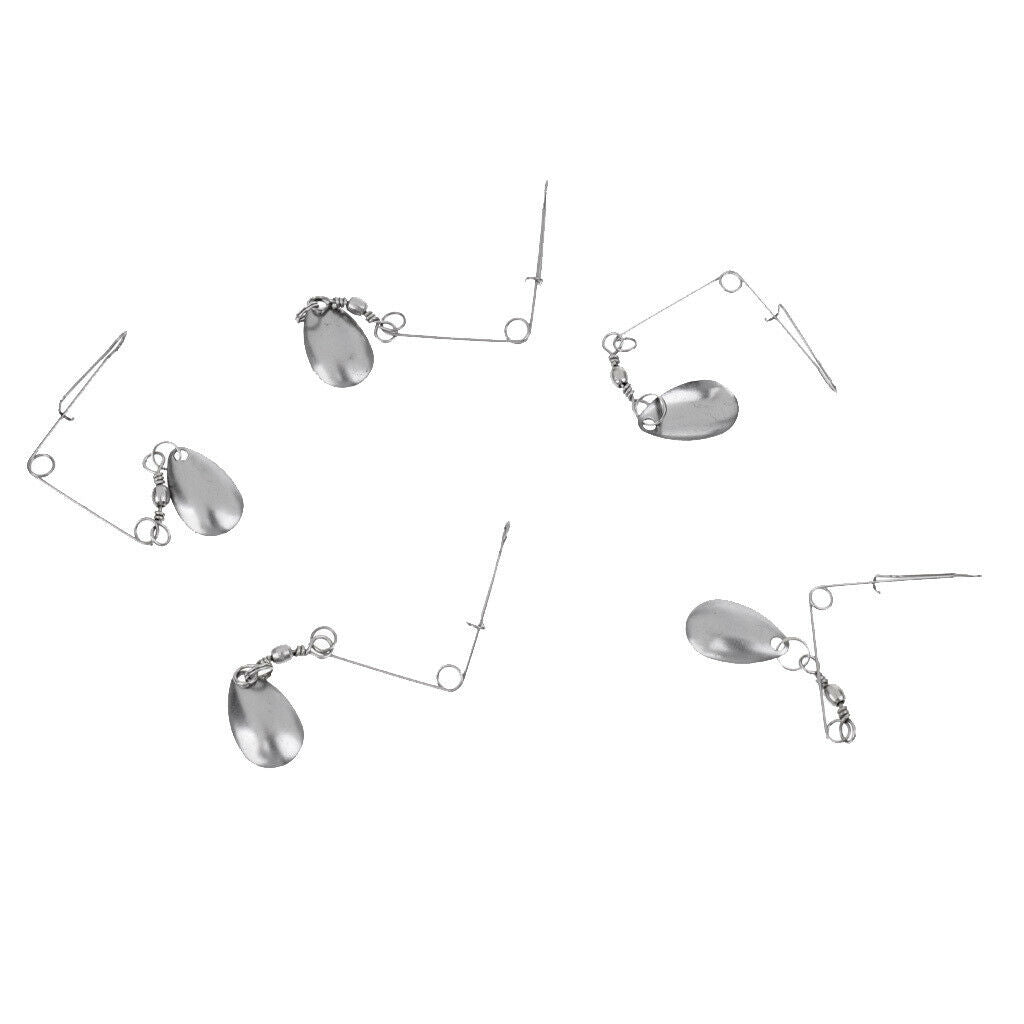 20Pcs Spinners Blades Smooth Spoons Rigs Spinners Spinnerbait Stainless 0.6mm