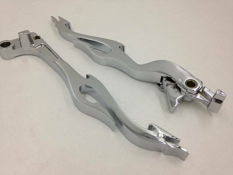 Chromed Brake Clutch Flame Hand Lever Fit for 1999-2004 Yamaha YZF R6
