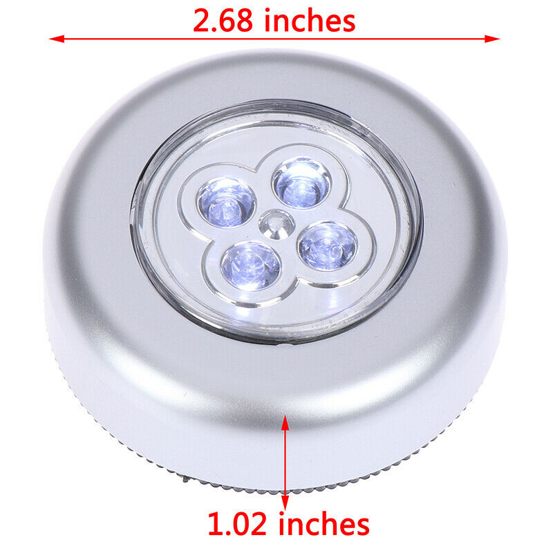 1 Pcs LED Car Touch Lights Push Tap Stick On Click Lamps Battery Power N..l8