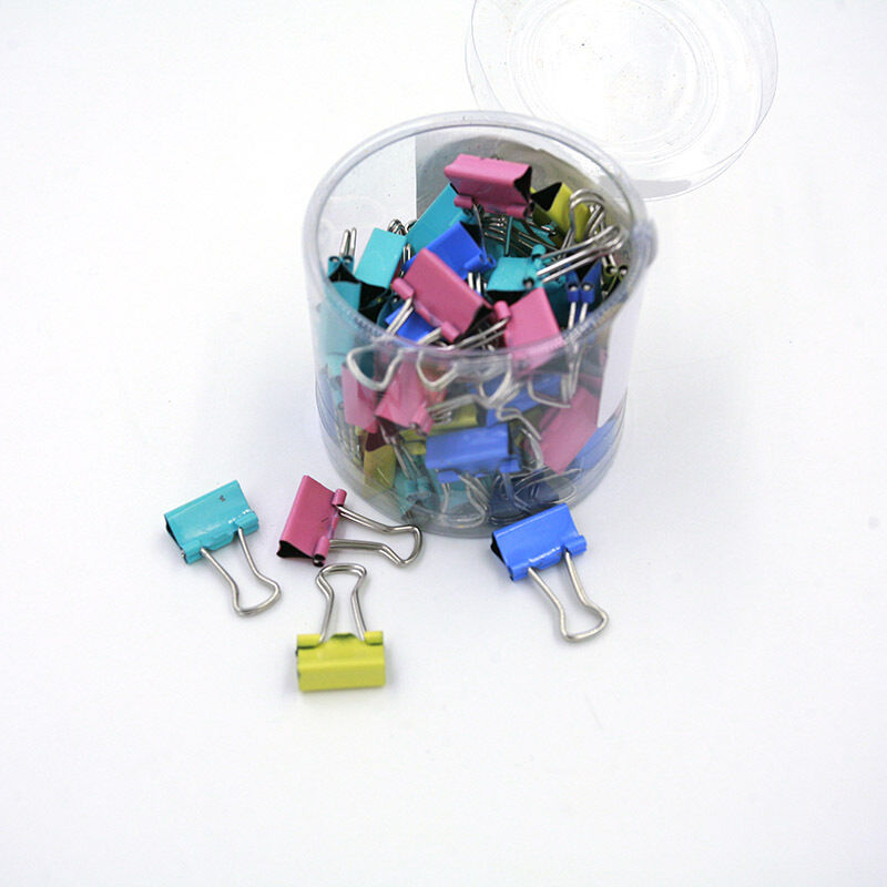60 PCS Colorful Metal Binder Clips Paper Clip 15mm Office Supplies at Ran.l8