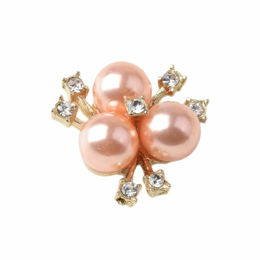 10x Crystal Pearls Craft Supplies Flatback Rhinestone Buttons Adorable Style