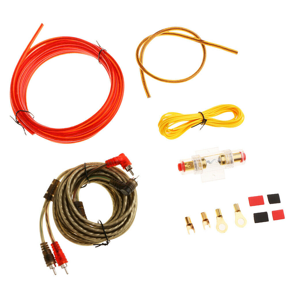 Car Audio Subwoofer Amplifier AMP RCA Wiring Kit Power Cable HT-368 10GA