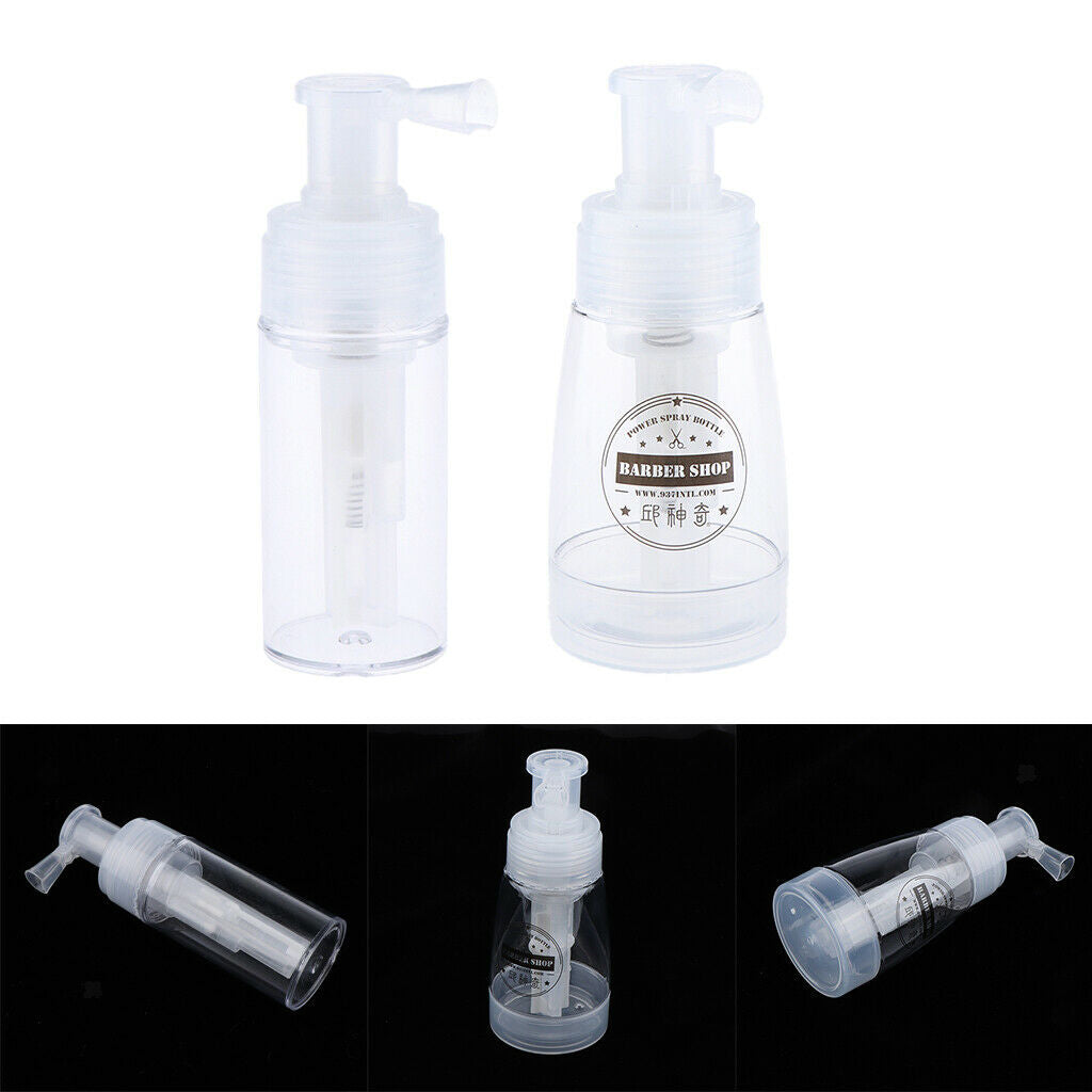 2 Pcs Dismountable Travel Powder Spray Bottle PET Material Cosmetics Bottles