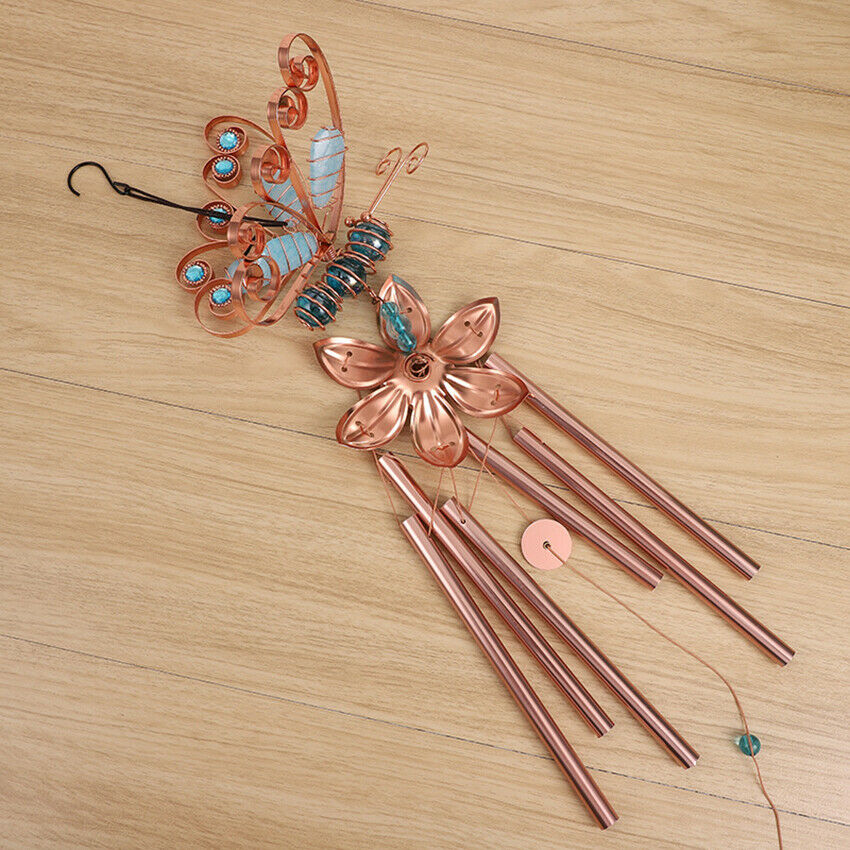 Tubes Bells Home Decor Wind Chimes Crafts Metal Butterfly Indoor Outdoor Garden