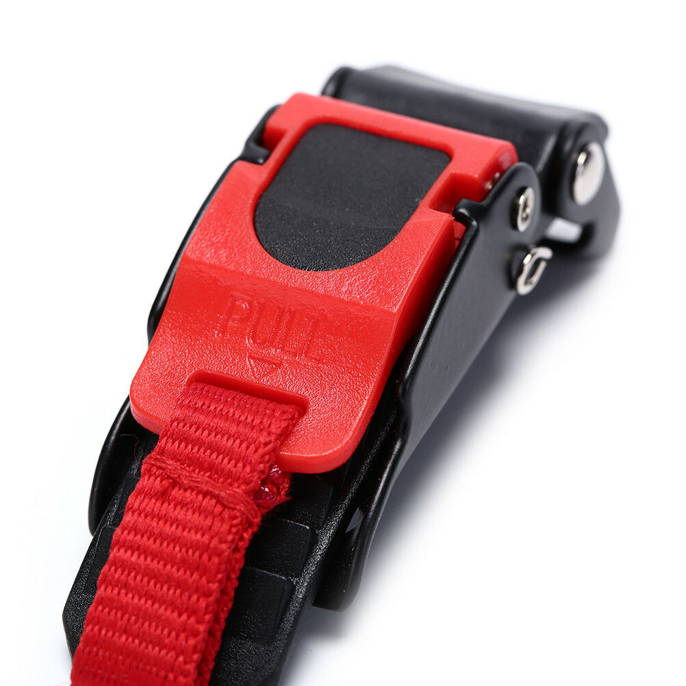 1X Quick Release Helmet Strap Buckle Pull Buckles Black & Red  JP NTA NdJ.l8