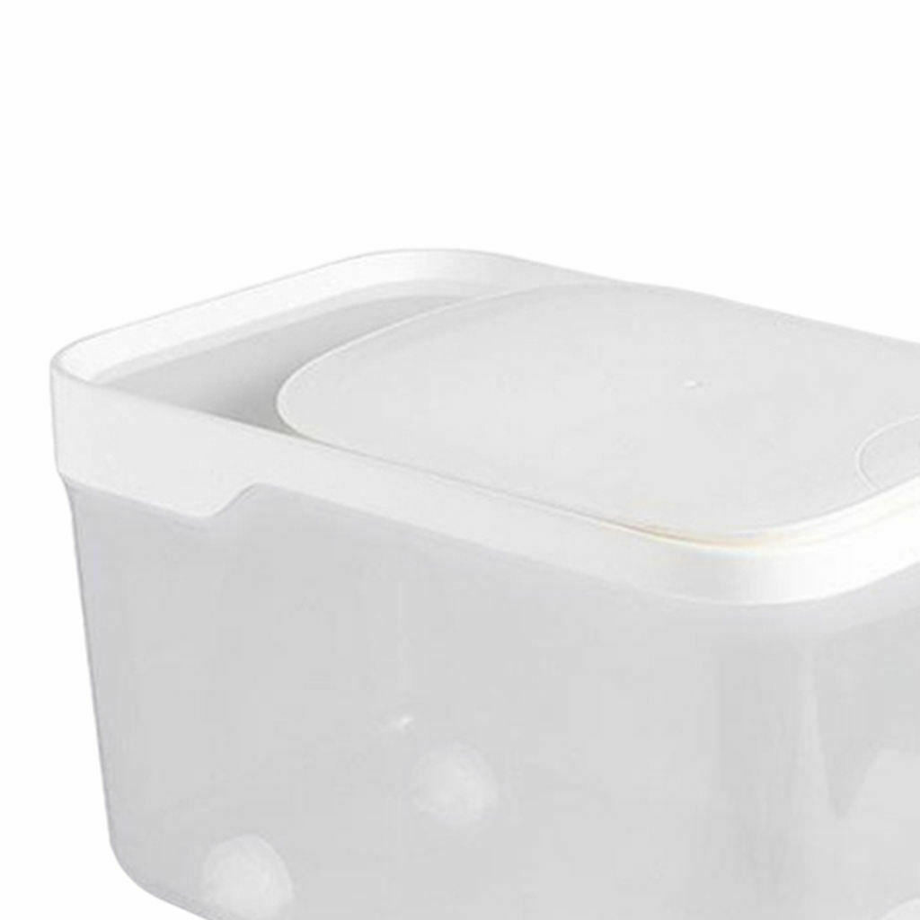 Rice Container Cereal Dispenser Food Box Bin Airtight Moisture-proof White