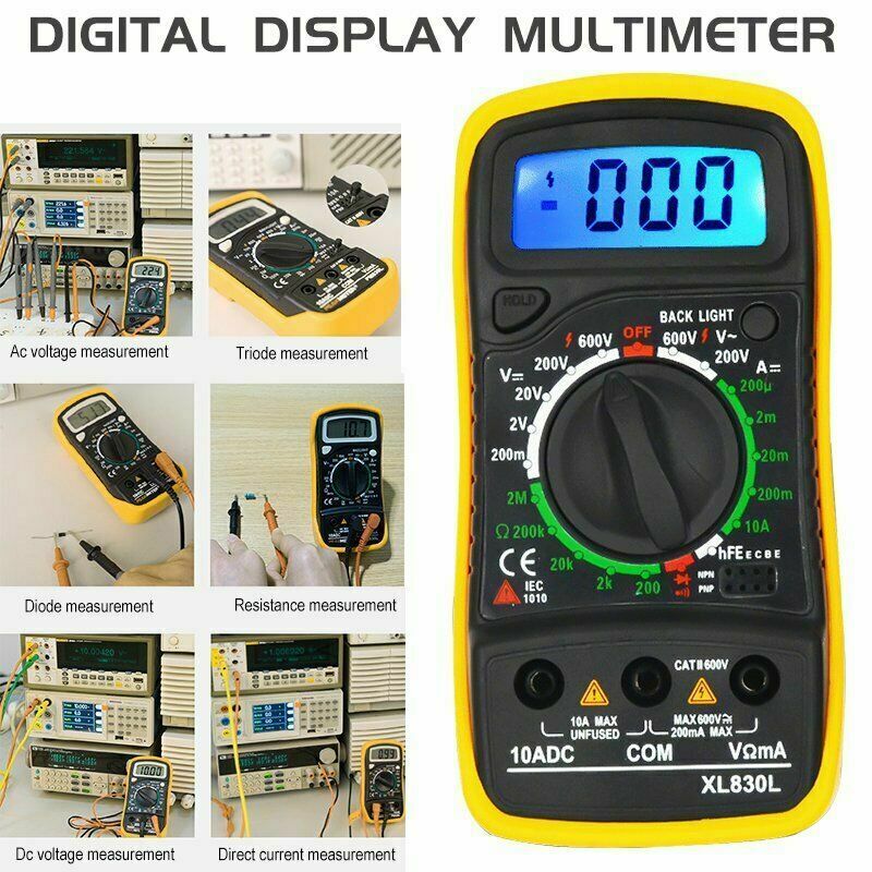 Digital Multimeter XL-830L LCD Voltmeter Ammeter Ohmmeter OHM VOLT Tester Meter