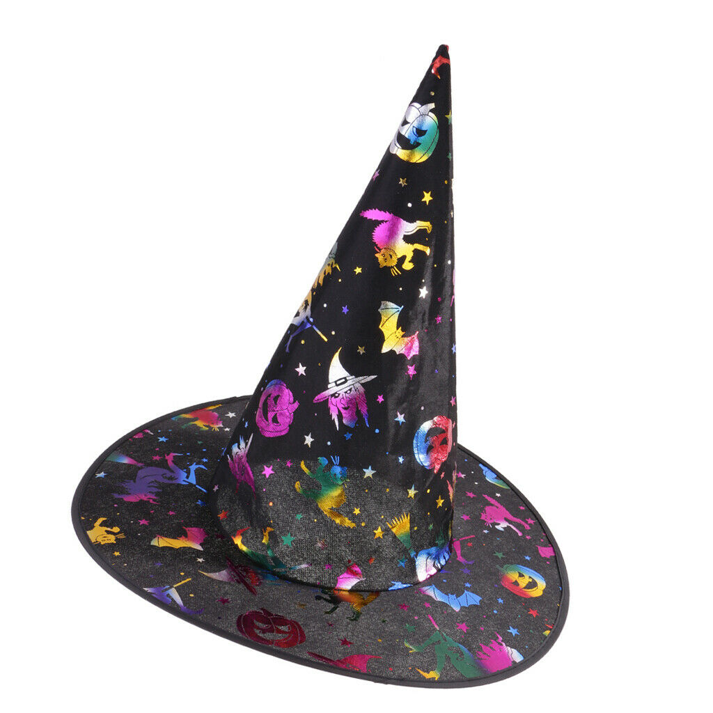 Fabric Halloween wizard hat witch costumes for boys and girls