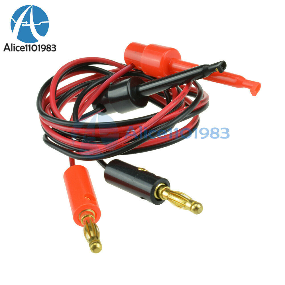 10Pair Small Banana Plug To Test Hook Clip Probe Lead Cable For Multimeter