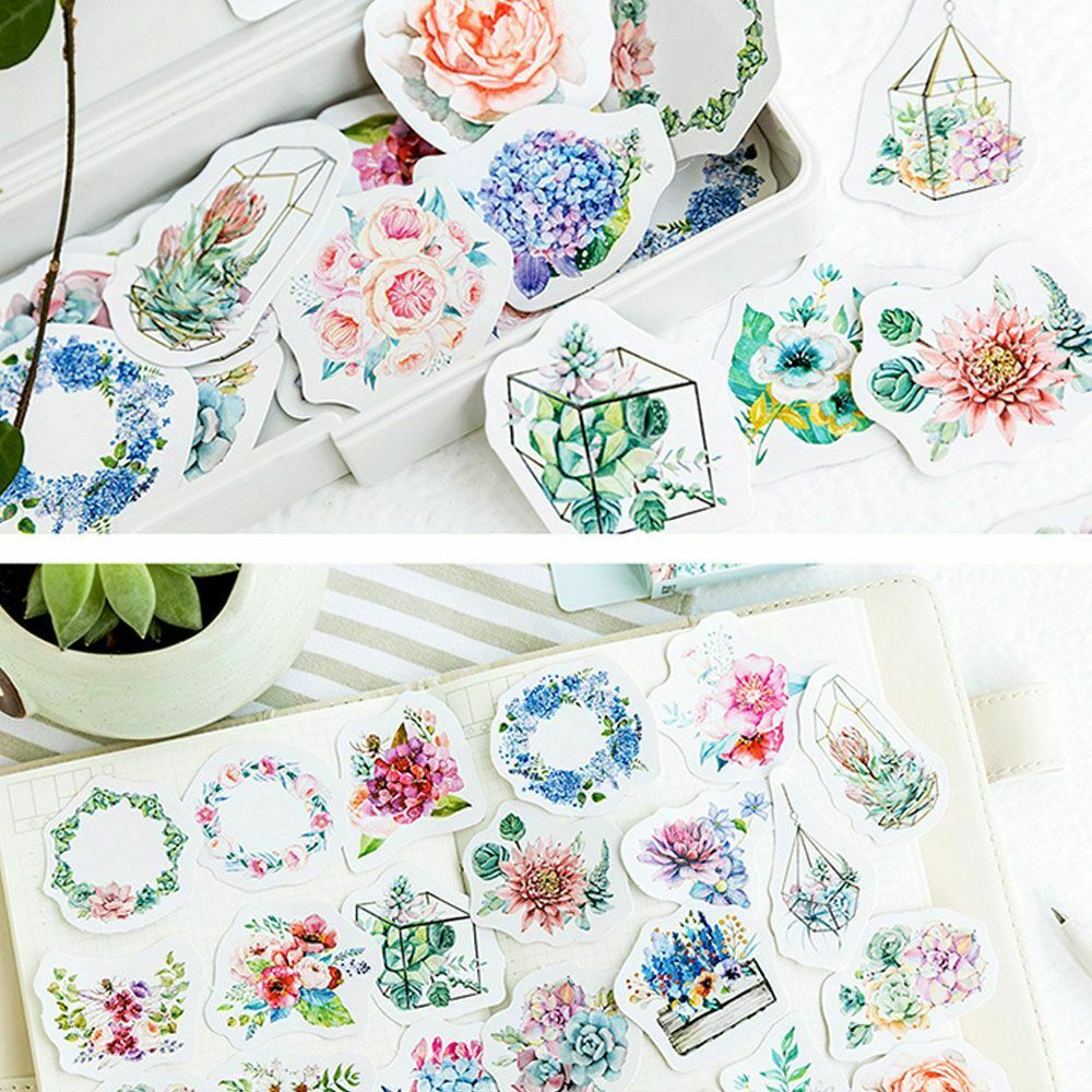 Types Stationery Supplies Diary Stickers Scrapbook Stickers Flower Material
