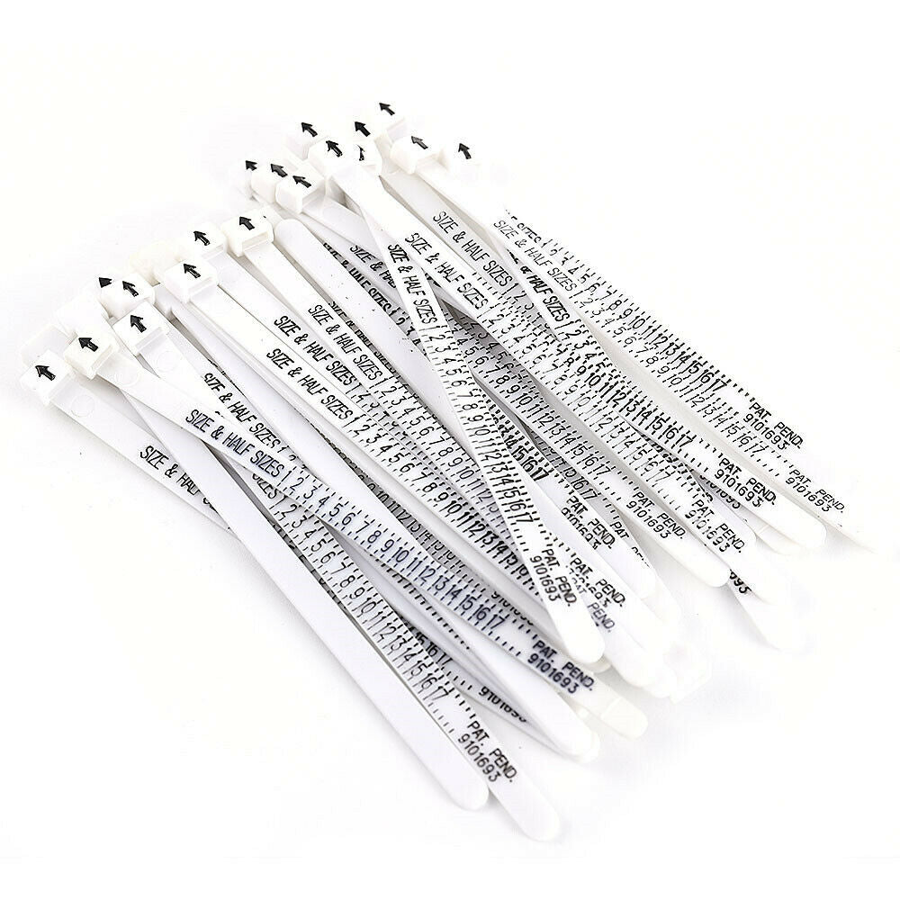 1x finger Sizer Measure Tool Gauge Plastic Size Finder Reuseable standard ruler
