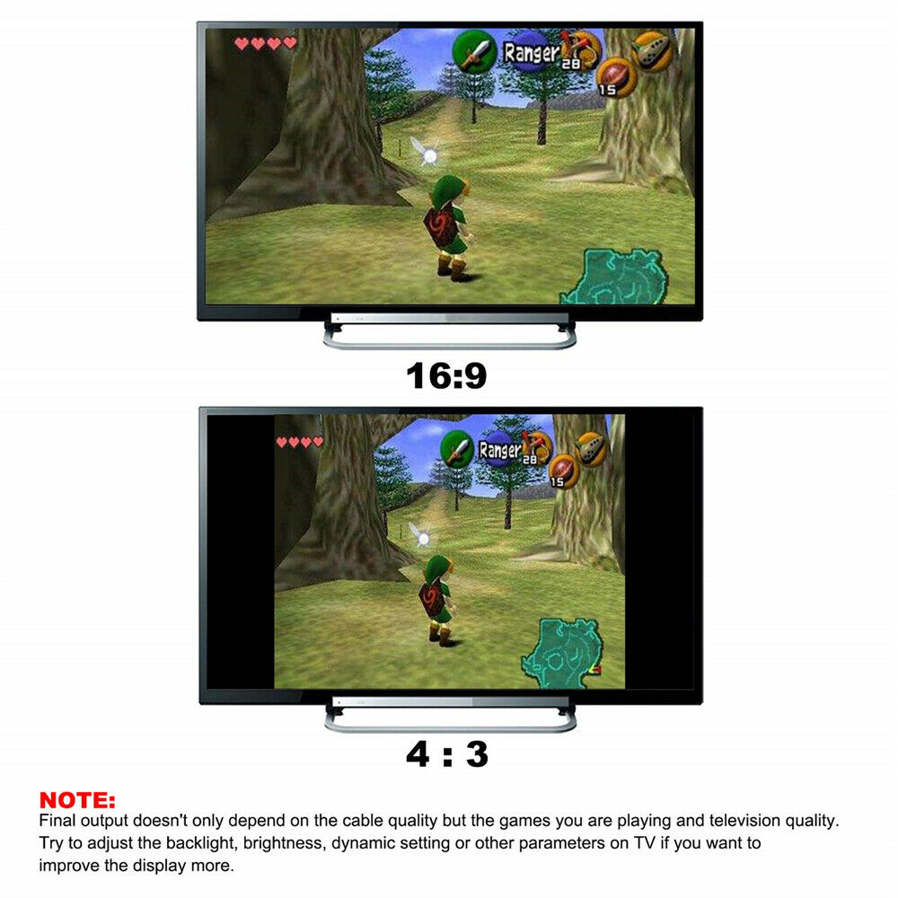N64 to HDMI Compatible Converter USB Adapter Cable Video HD 1080P For TV Audio
